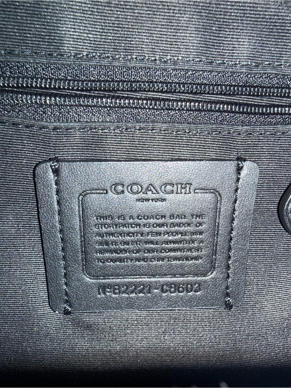 Coach Black Pebbled Leather Mini Backpack with Gold Hardware - Picture 7 of 8